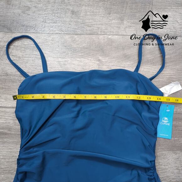 Cupshe Sandy Daze Shirred One Piece Swimsuit Size L - Picture 5 of 7